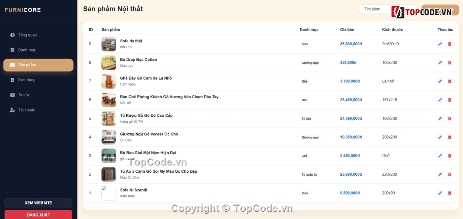 đồ án nội thất,dự án nội thất,website nội thất